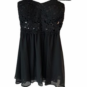 NWT Teeze Me Black Strapless Dress